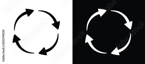 Photos Circular Arrows Icon: A graphic representation of cyclical movement