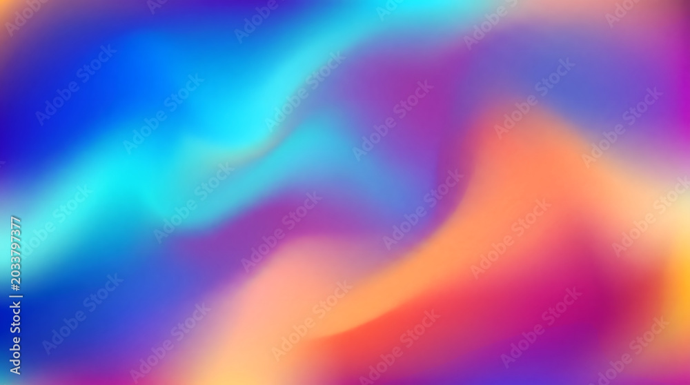 Fototapeta premium Dynamic and ethereal abstract gradient background with vibrant iridescent hues, creating a mesmerizing visual tapestry of fluid motion and modern energy