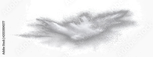 Schilderij op canvas Abstract swirling cloud particle explosion, ethereal mist wisps dispersion, dynamic light effect