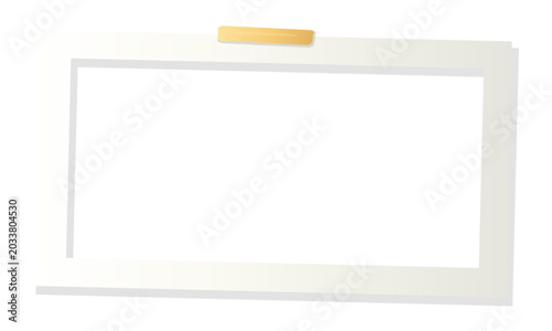 transparent large paper frame with taped top