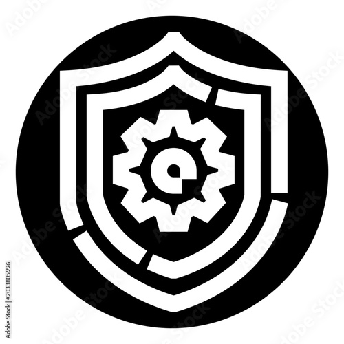 Canvastavla Shield protecting an internal gear, creating a powerful emblem of technical secu