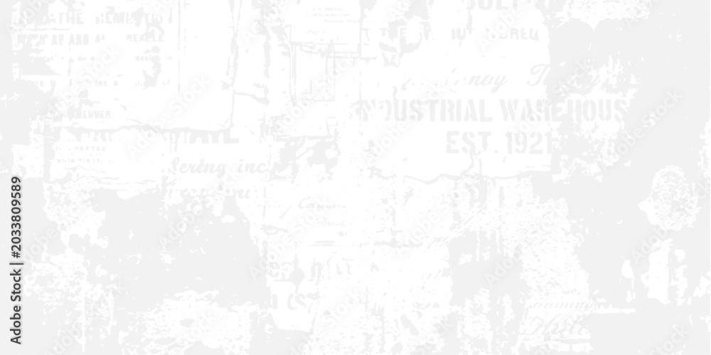 Fototapeta premium Vintage Industrial Warehouse Texture: An abstract, distressed grunge texture evoking an old industrial warehouse with faded lettering and weathered surfaces, perfect for background or overlay effects.