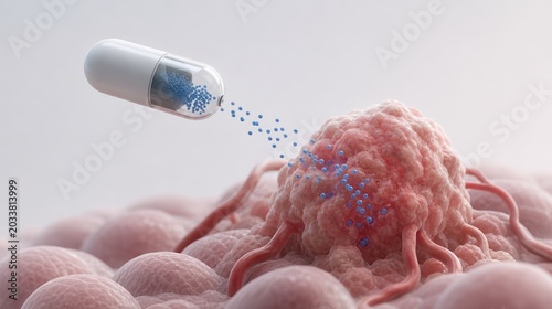Nanotech capsule releasing particles targeted cancer therapy tumor