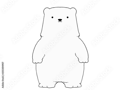 かわいいシロクマのキャラクター