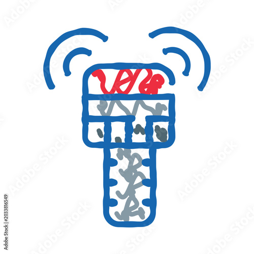 Slika na platnu Wireless signal device transmitting network communication data, conceptualizing
