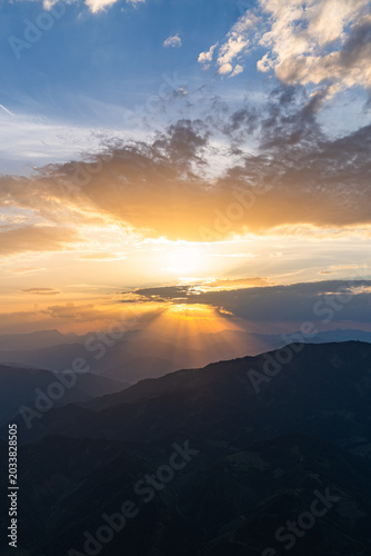 Sonnenuntergang Hochlantsch - Almenland - Oststeiermark