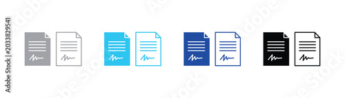 Document with signature icon black and white vector illustration document signature contract agreement business information authentication approval handwritten scribble isolated