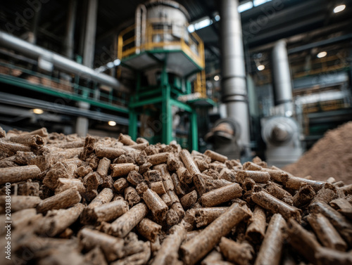 Biomass pellet biofuel pellet wood pellet renewable energy energy plant industrial factory Food waste processed into biomass pellet for renewable
