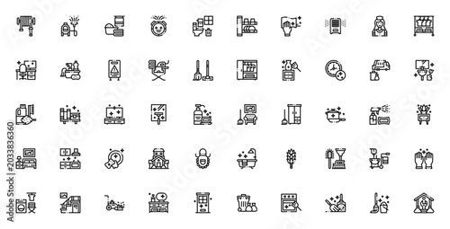 Obraz na płótnie Housekeeping icon set