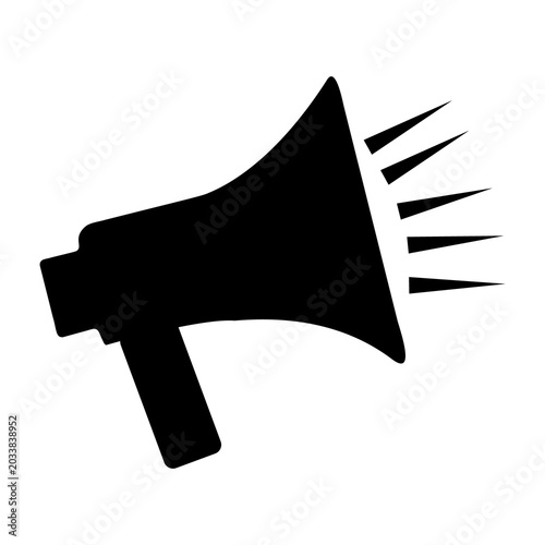 Professional announcement megaphone symbol with modern vector styling