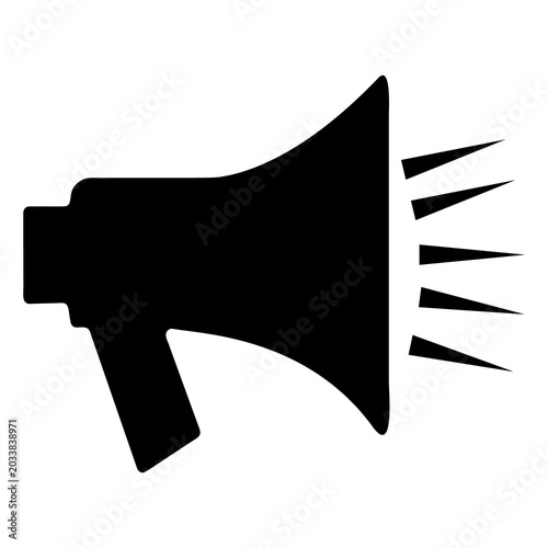 Professional announcement megaphone symbol with modern vector styling