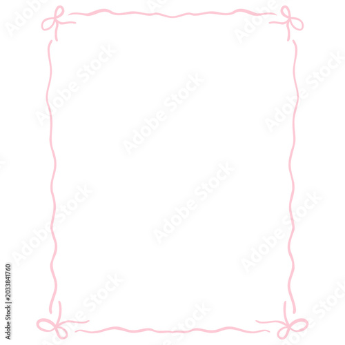 Pink Oval Frame With Bow