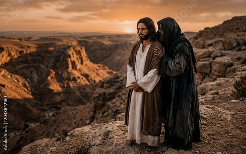 Jesus Resisting Satan in the Wilderness