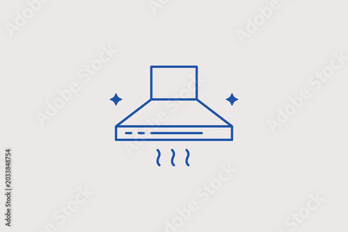 Fotografía Range hood line icon for kitchen ventilation systems