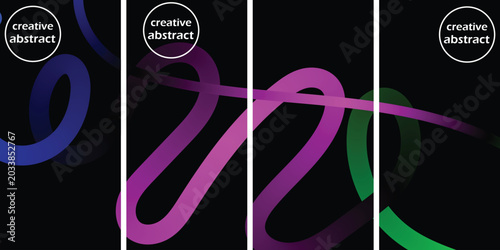 Картината върху платно Vibrant abstract colorful swirls dance across a dark background in a mesmerizing display of artistic expression and creativity indoors