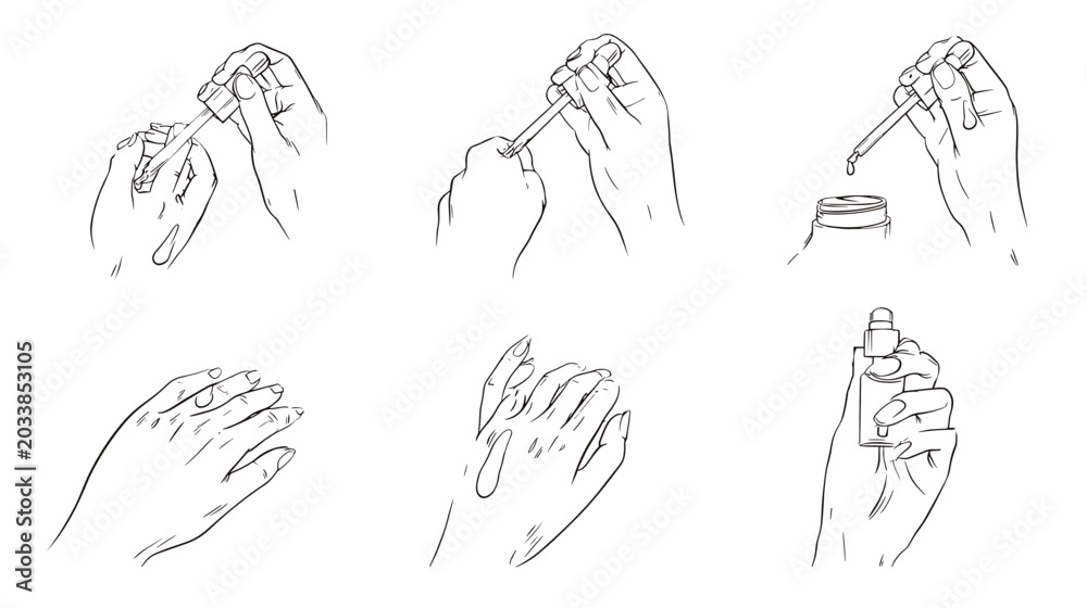 Fototapeta premium Collection of Artistic Hand Gestures and Expressions for Communication and Interaction