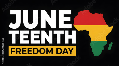 Juneteenth Celebration Scene with African American Heritage and Freedom Symbols