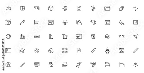 Obraz na płótnie Graphic Design icon set