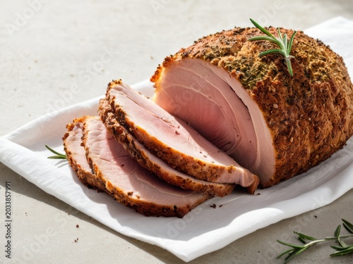 Slices of prosciutto crudo and gourmet cured meats served on a wooden board, antipasto appetizer concept