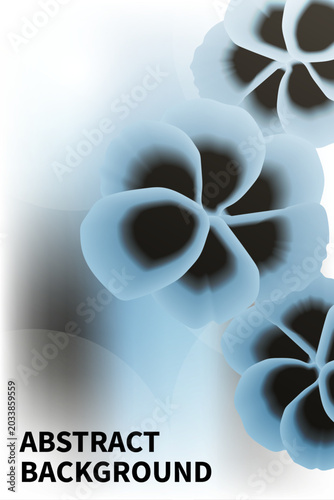 Elegant Abstract Blue Floral Background with Soft Gradient Blur Minimal Luxury Botanical Design