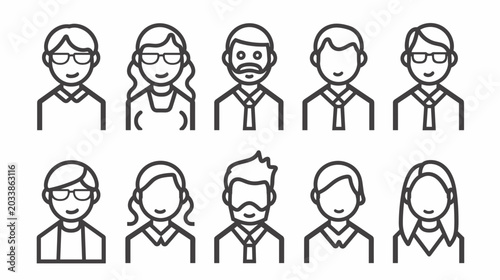 Fotografie Diverse Group of Professional Individuals in Formal Attire Engaging in Casual Bu