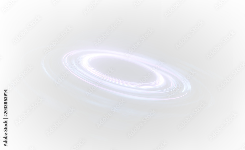 Fototapeta premium Abstract Neon Halo Waves and Curved Glow Lines, PNG on White