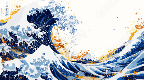 Tableau sur toile Dynamic Ocean Waves in Blue and White Capturing the Essence of Nature's Power