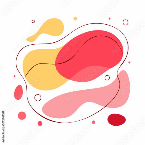 Abstract Fluid Shapes with Organic Lines