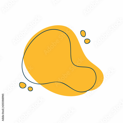Abstract Organic Shape with Outline