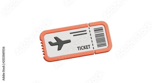 Foto Airplane flight boarding pass ticket.