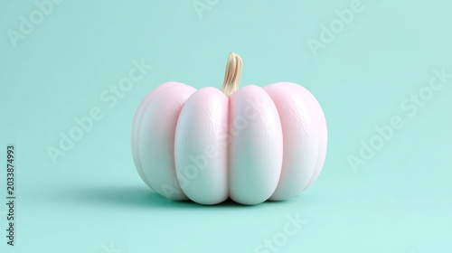 Minimalist Pastel Pumpkin on Soft Background
