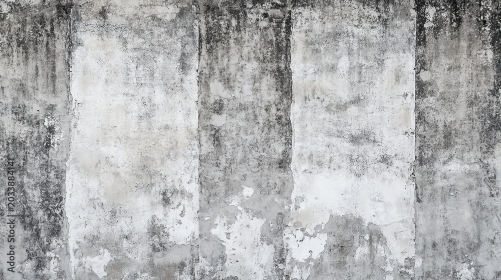 Fototapeta premium Weathered Cement Wall Backdrop Featuring Streaks, Textures, and Stains in Grunge Style for Design