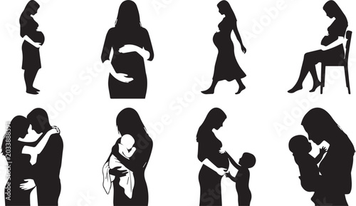 Foto Silhouette couple embracing tenderly during quiet evening with warm glow concept
