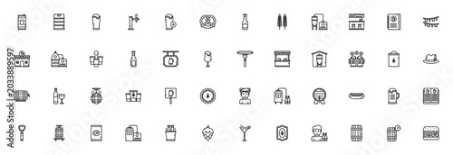 Bild auf Leinwand Brewery icon set
