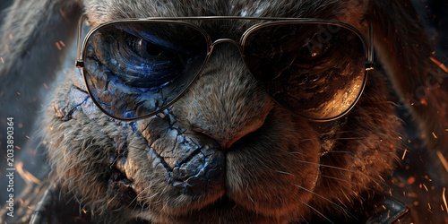  The Stone‑Fur Outlaws: Creatures of Firelight, Smoke, and Sunglasses Steel, ai generated.
