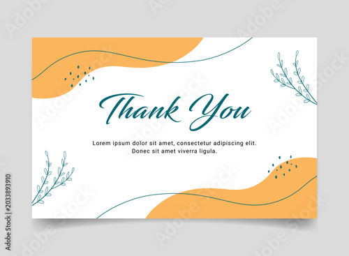 Creative thank you card template for Branding, business, wedding and invitation