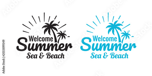 Photos Welcome summer sea beach graphic