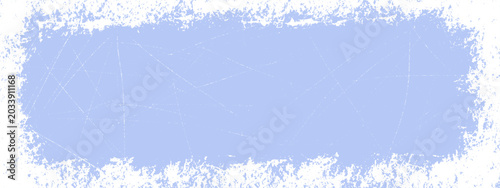 Fotografía Frame ice texture with grunge overlay effect and scratchy background snowy