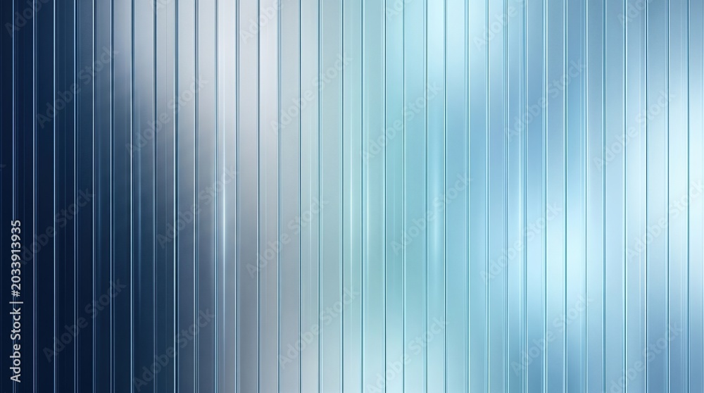 Fototapeta premium Abstract blue vertical lines background with metallic and digital tech texture.