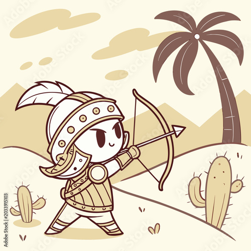 Golden Desert Mascot Sticker