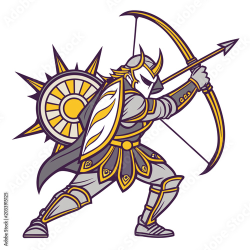 Ancient Sun Archer Illustration