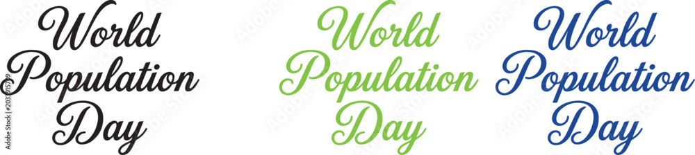 Fototapeta premium World population day awareness logos
