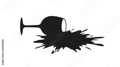 Bilde på lerret Abstract graphic of a spilled drink creating a dynamic, messy splatter on a surf