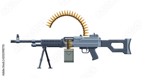 Canvastavla Rifle with ammunition and magazine attached.