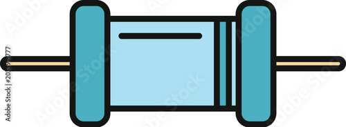 Bild auf Leinwand Resistor icon symbolizing electrical engineering and circuit resistance