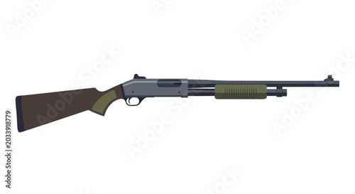 Rifle gun with green stock.