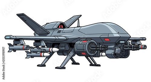 Photos Futuristic Fighter Jet Model Aircraft.