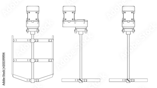 Foto Industrial Agitator - drawing blueprint