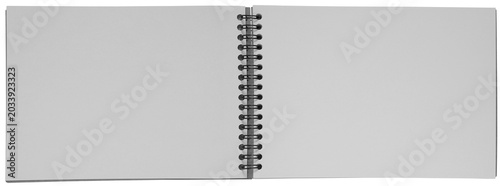 Konstfotografi Open notebook mockup isolated with blank pages of with natural paper texture