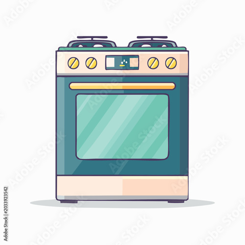 Modern Kitchen Stove with Oven and Burners